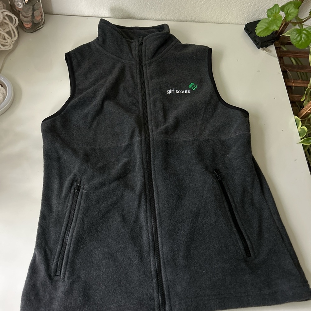 Girl Scouts Black Fleece Vest